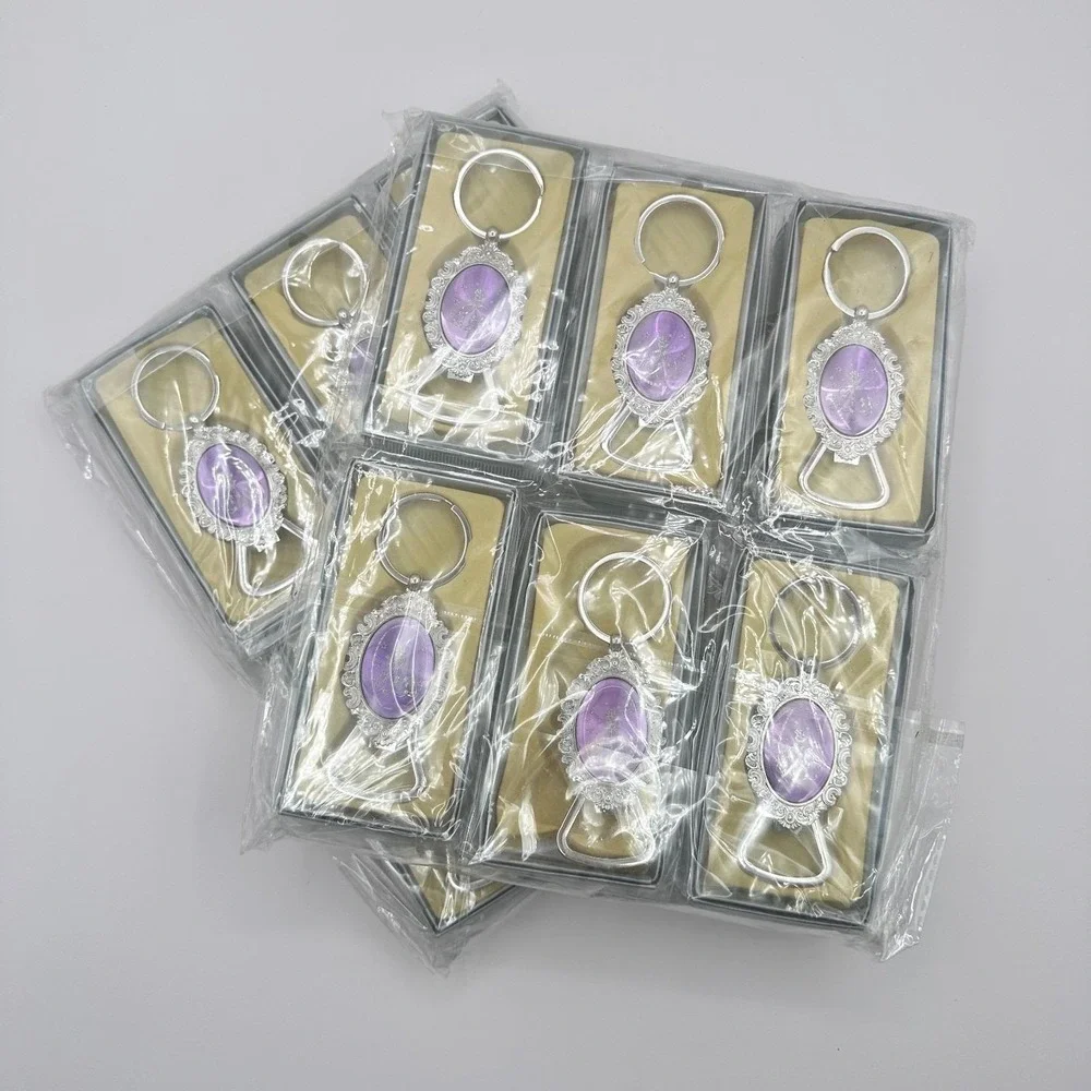 Quinceañera Princess Bottle Opener Keychain set of 12 Llaveros Quince Silver Y2K